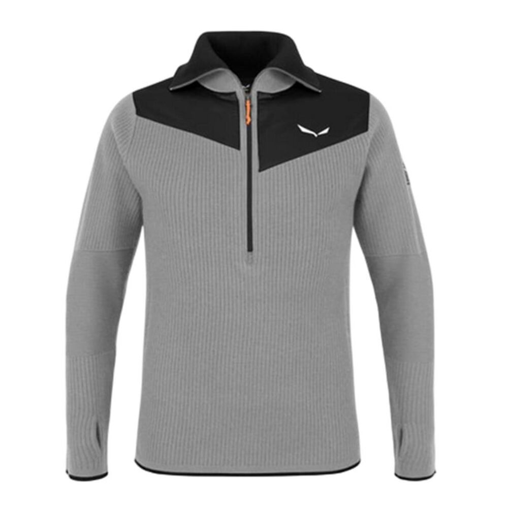 Salewa Mens Zip Neck Slim Fleece Top / Heather